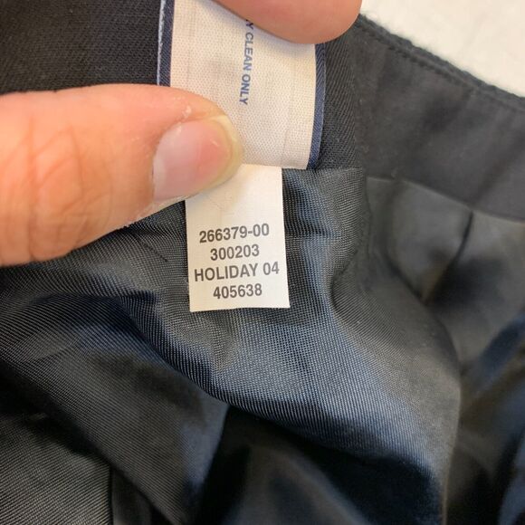 Gap Tweed Wool Blend Skirt Womens 0 Black Textured Knee Length A Line Side Zip - Picture 9 of 11